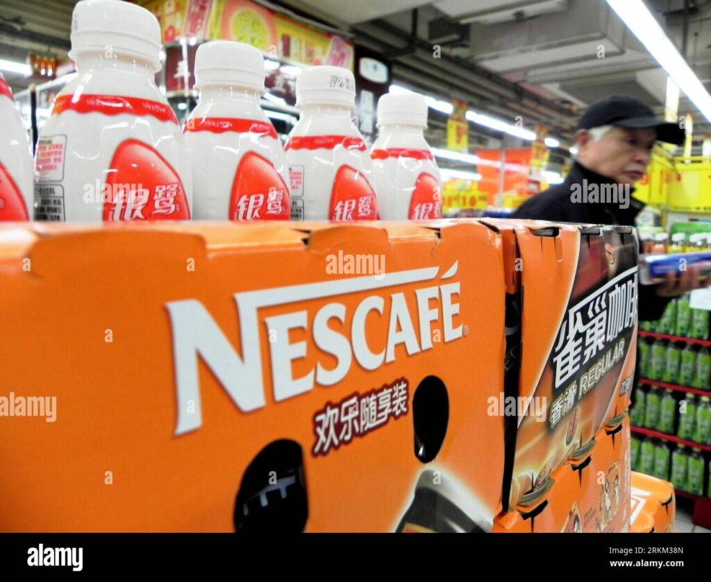 bildnummer 56429757 datum 19112011 copyright imagoxinhua 111124 beijing nov 24 2011 xinhua file photo taken on nov 19 2011 shows yinlu products and nestle coffee in a supermarket in taizhou of eas 1 1024x839
