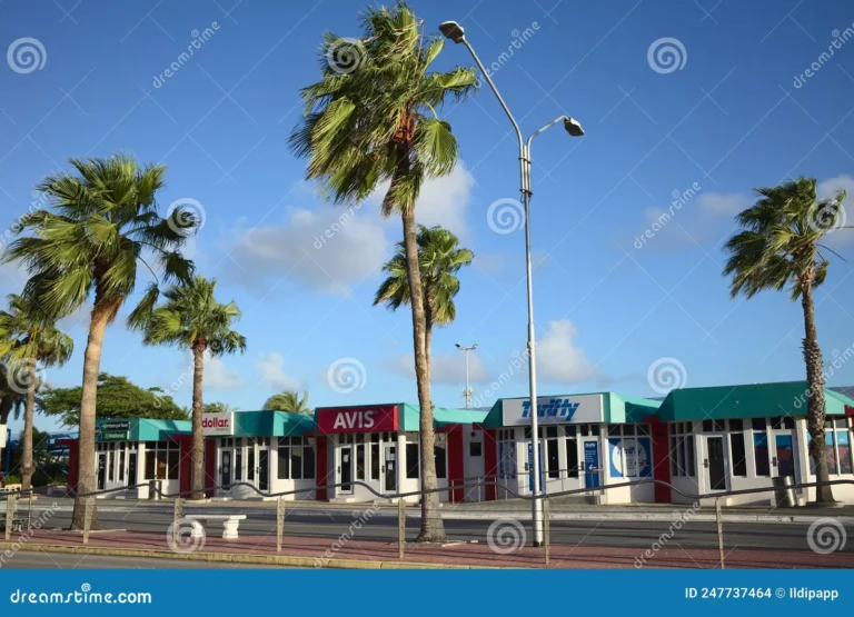 car rental offices airport aruba oranjestad december early morning outside queen beatrix international caribbean 247737464 768x555