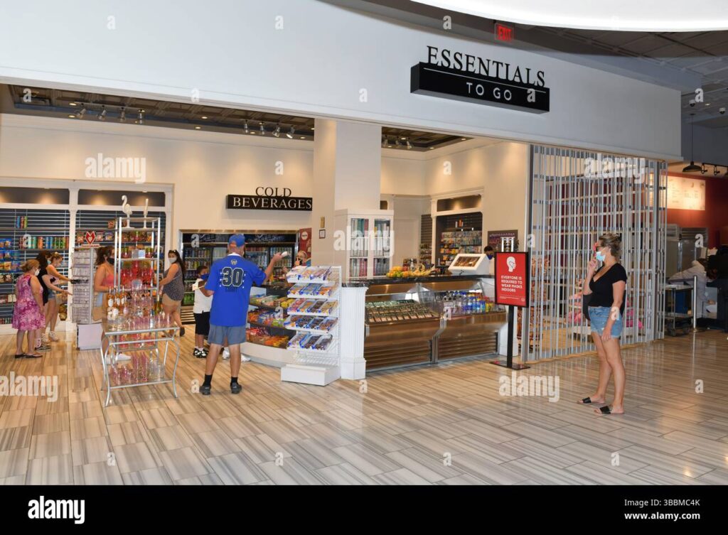 nevada usa september 5 2021 view of the busy essentials to go souvenir shop located at the flamingo in las vegas 3BBMC4K 1024x753