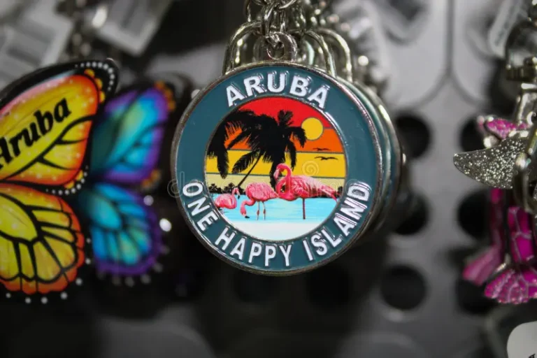 oranjestad aruba april th close up caribbean vacation souvenir keychain hanging display 378765792 768x512