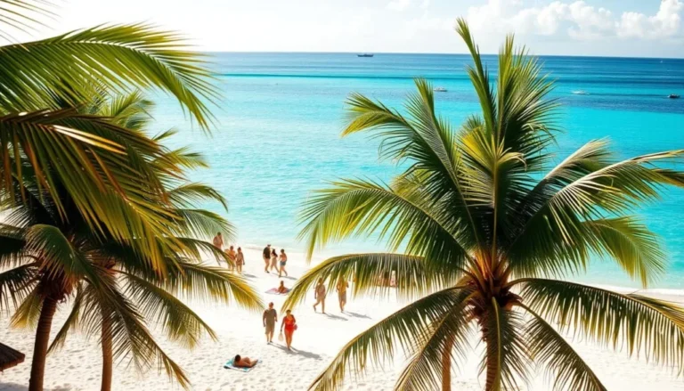 A sun drenched Aruba beach with crystalline turquoise waters lapping against pristine white 1024x585 1 768x439