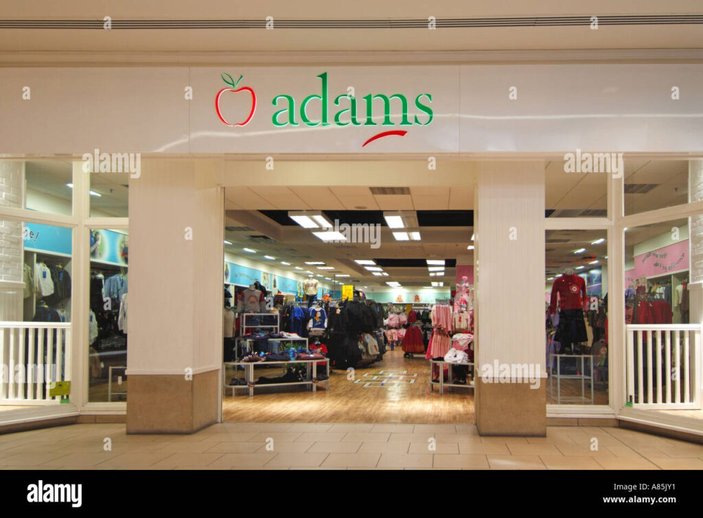 adams clothing store shop front indoor in shopping mall adams business A85JY1 1 1024x755