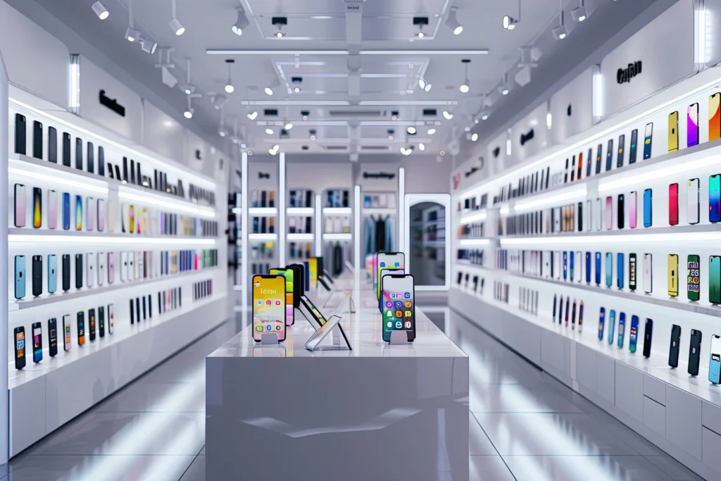 modern smartphone shop with various new phones display scaled 1 1024x683